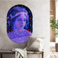 Aluminium Muur ovaal Glass Lady 50 x 75