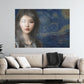 Canvasprint Lady Starry Night 80x60cm