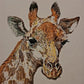 Pentekening giraffe ingelijst