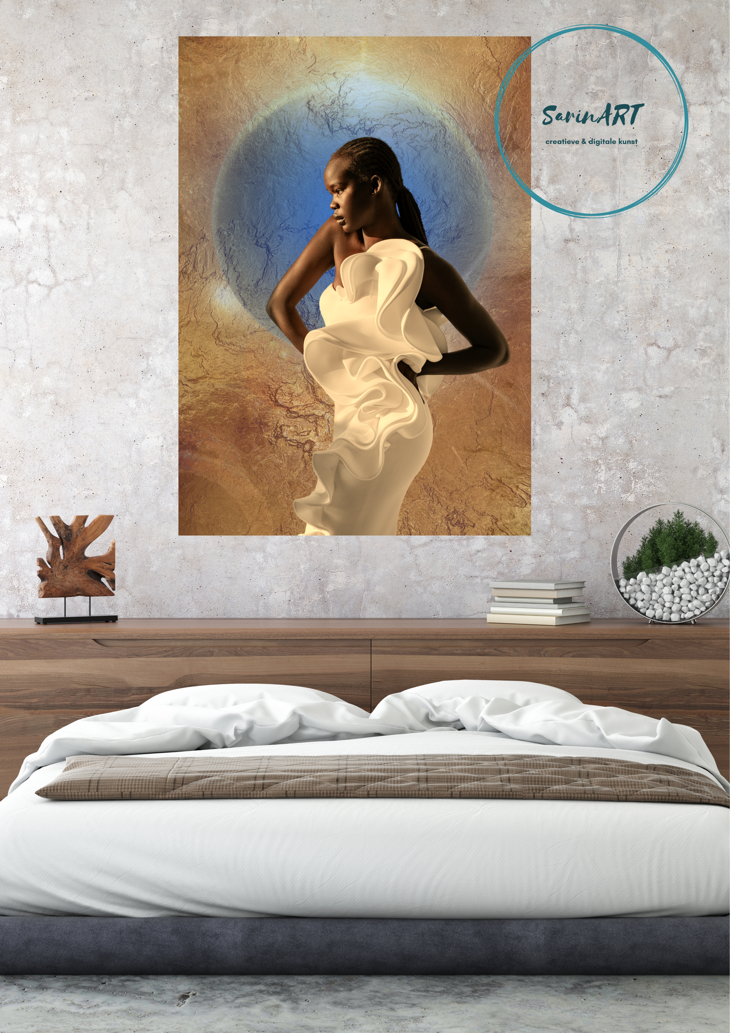 Digital art Moon Babe 75x100cm