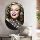 Aluminium Muur ovaal Marilyn Monroe Tattoo 50 x 75