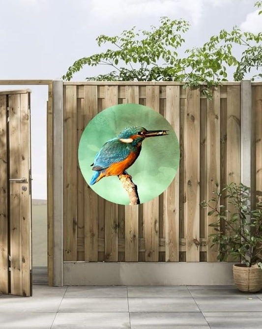 Tuin Wandcirkel Ijsvogel groen Ø 60 cm