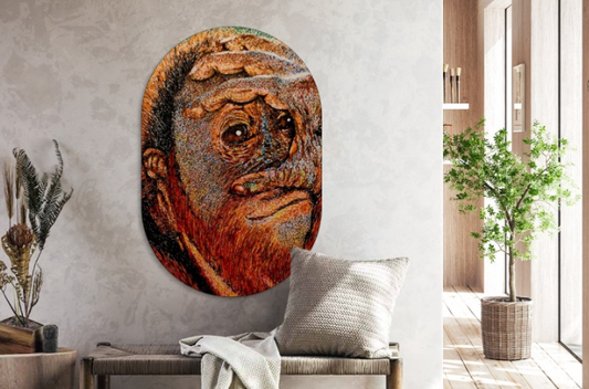 Muur ovaal  Monkey Art 50 x 75