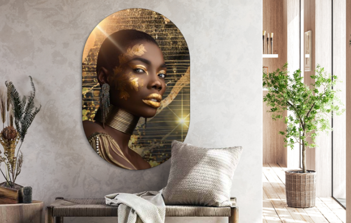 Muur ovaal Golden Girl 50 x 75